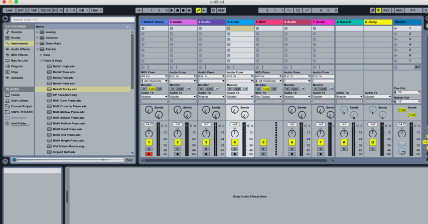 Interface Of Ableton Live