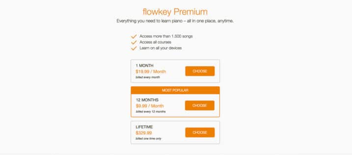 Flowkey Pricing Chart