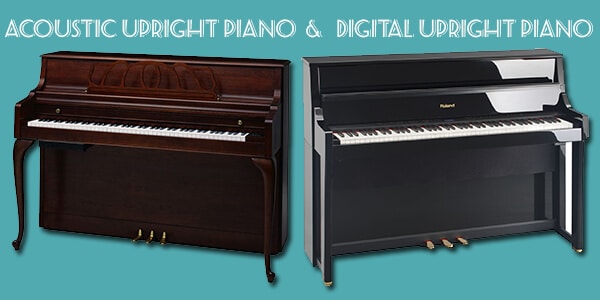 acoustic and digital pianos